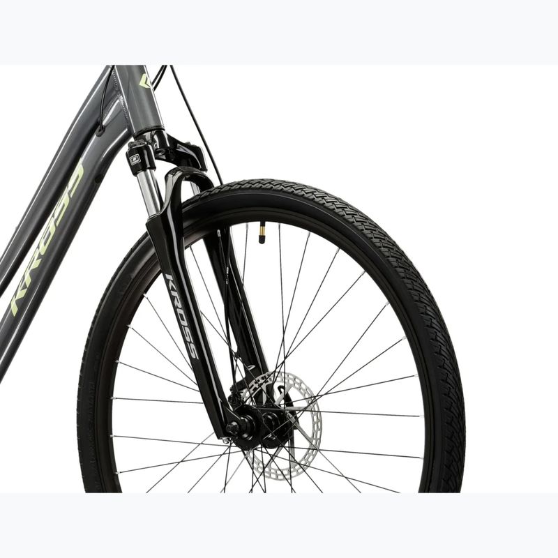 Велосипед кросовий жіночий KROSS Evado 3.0 W сірий/зелений 5