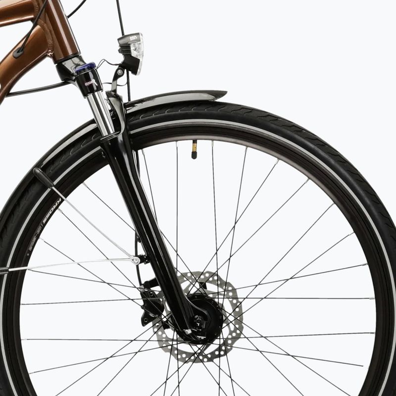 Велосипед трекінговий чоловічий KROSS Trans 5.0 коричневий/срібний/глянцевий 6