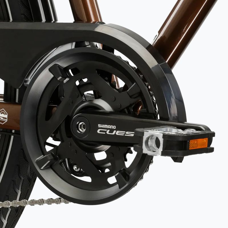 Велосипед трекінговий чоловічий KROSS Trans 5.0 коричневий/срібний/глянцевий 9