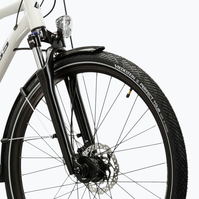 Велосипед трекінговий чоловічий KROSS Trans 5.0 сірий/синій/глянцевий 5