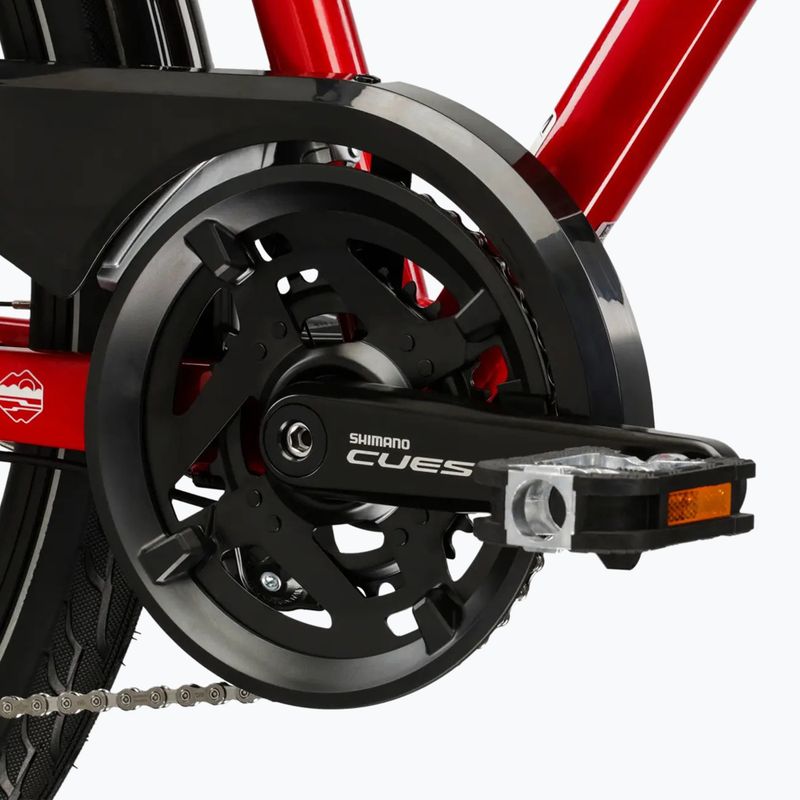 Велосипед трекінговий жіночий KROSS Trans 5.0 W червоний/срібний/глянцевий 9