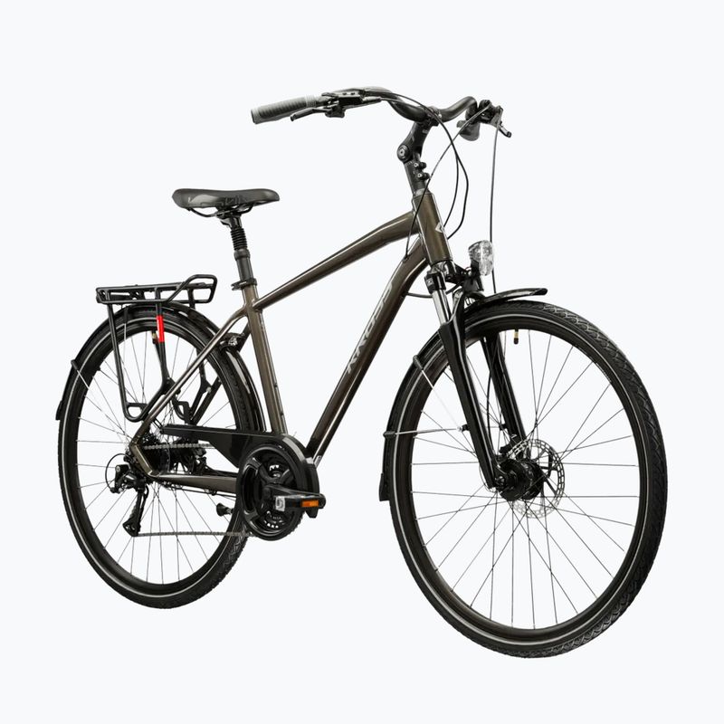 Велосипед трекінговий чоловічий KROSS Trans 4.0 коричневий/срібний/глянцевий 2