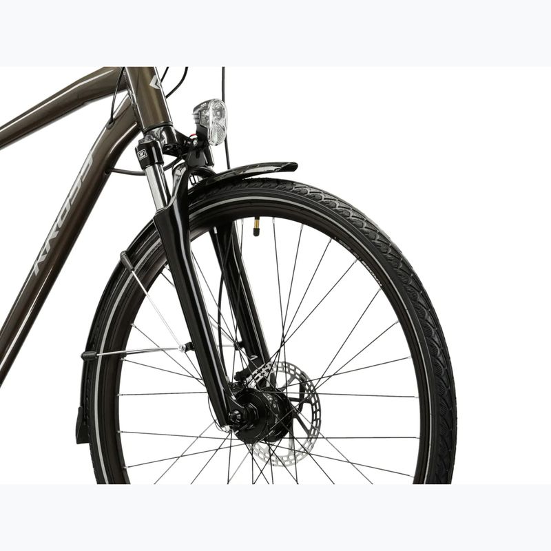 Велосипед трекінговий чоловічий KROSS Trans 4.0 коричневий/срібний/глянцевий 5