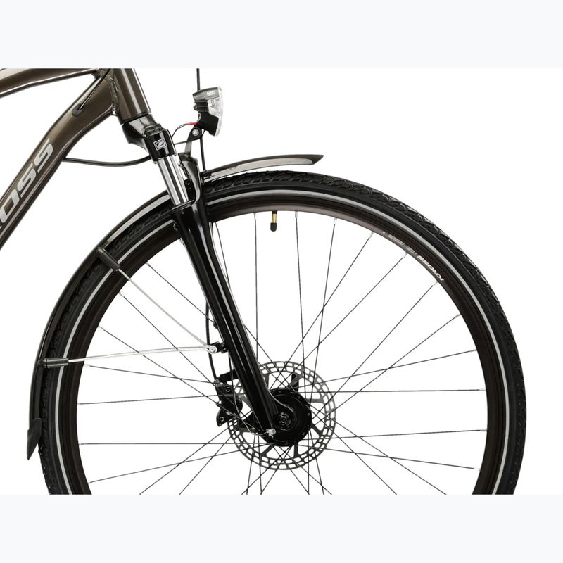 Велосипед трекінговий чоловічий KROSS Trans 4.0 коричневий/срібний/глянцевий 6