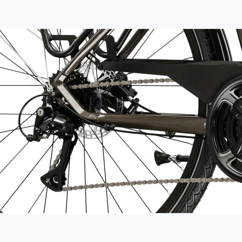 Велосипед трекінговий чоловічий KROSS Trans 4.0 коричневий/срібний/глянцевий 8