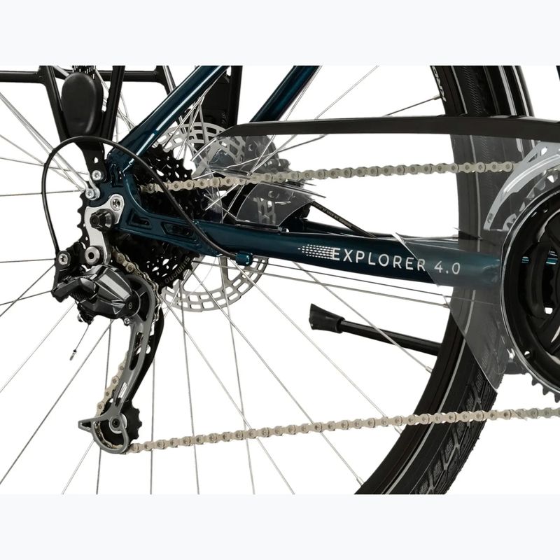 Велосипед трекінговий KROSS Explorer 4.0 бірюзовий/срібний/глянцевий 8