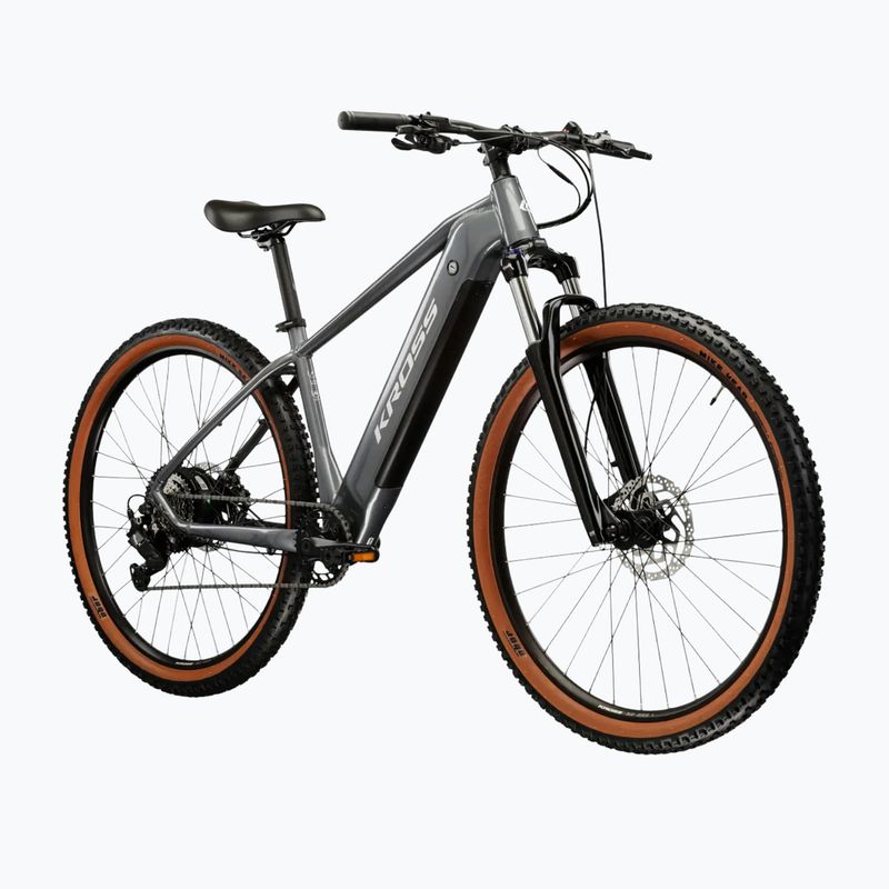 Велосипед електричний KROSS Hexagon Boost 1.0 522Wh сірий/сірий/глянцевий 2