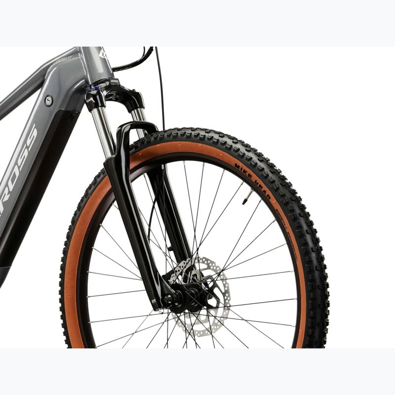 Велосипед електричний KROSS Hexagon Boost 1.0 522Wh сірий/сірий/глянцевий 5
