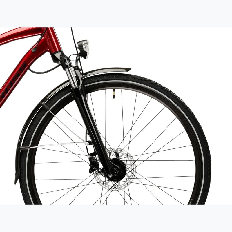 Велосипед трекінговий чоловічий KROSS Trans 4.0 рубіновий/чорний/глянцевий 6