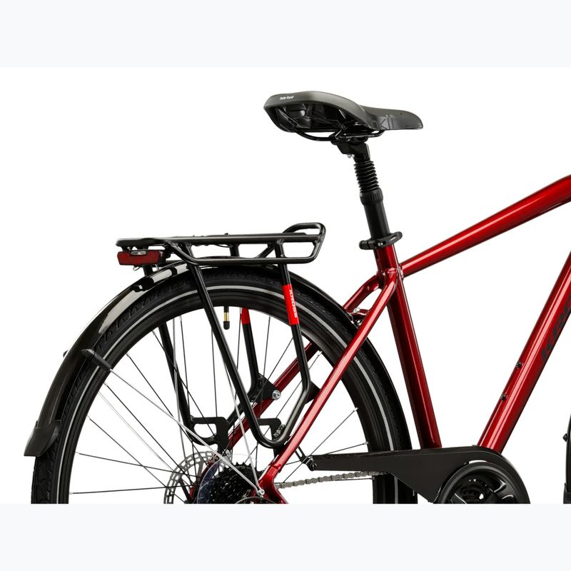 Велосипед трекінговий чоловічий KROSS Trans 4.0 рубіновий/чорний/глянцевий 11