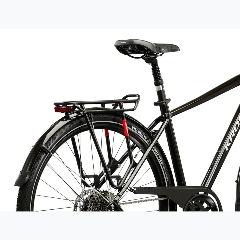 Велосипед трекінговий чоловічий KROSS Trans 7.0 чорний/срібний/глянцевий 9