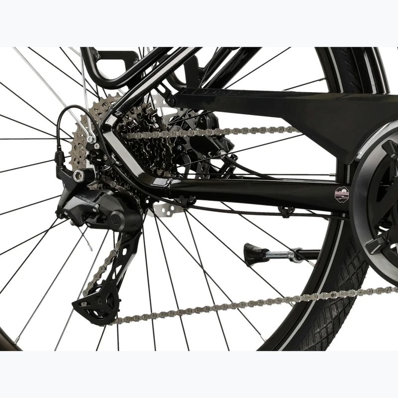 Велосипед трекінговий жіночий KROSS Trans 7.0 W чорний/рожевий/глянцевий 8