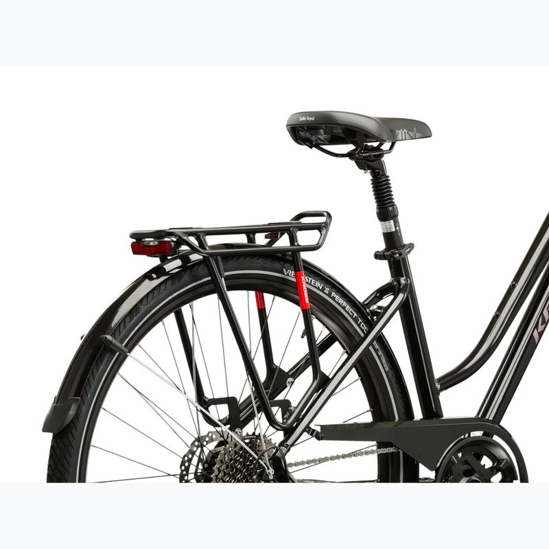 Велосипед трекінговий жіночий KROSS Trans 7.0 W чорний/рожевий/глянцевий 11