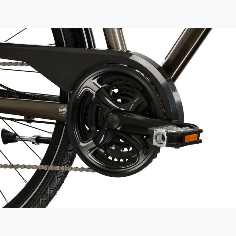 Велосипед трекінговий KROSS Trans 4.0 коричневий/срібний/глянцевий 8