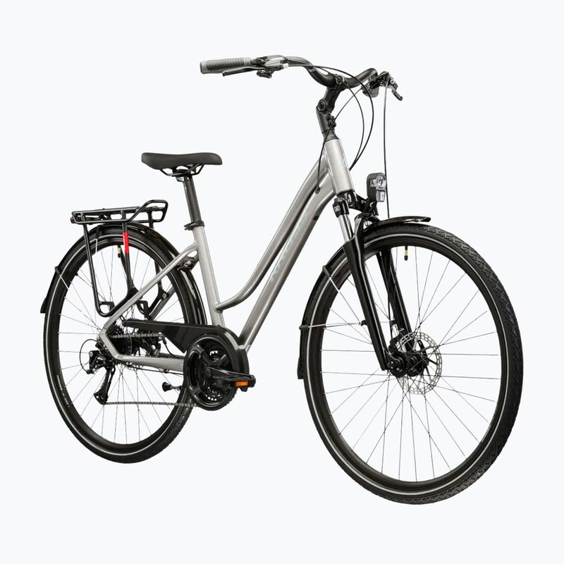 Велосипед трекінговий жіночий KROSS Trans 3.0 W срібний/сірий/глянцевий 2