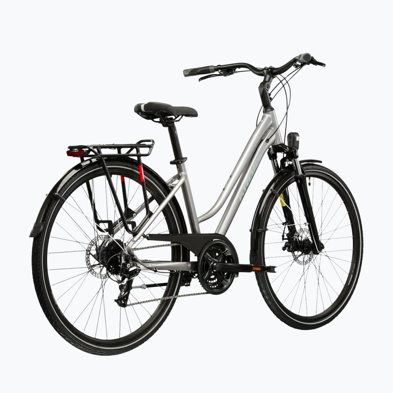 Велосипед трекінговий жіночий KROSS Trans 3.0 W срібний/сірий/глянцевий 3