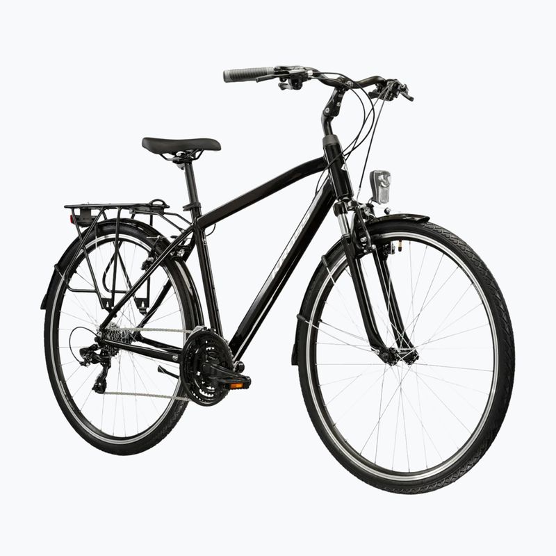 Велосипед трекінговий чоловічий KROSS Trans 1.0 чорний/срібний/глянцевий 2