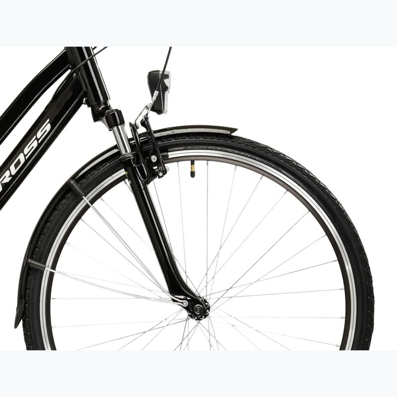 Велосипед трекінговий жіночий KROSS Trans 1.0 W чорний/срібний/глянцевий 6