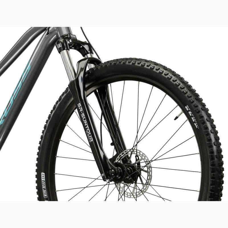 Велосипед гірський жіночий KROSS Lea 4.0 W 27.5 сірий/бірюзовий/глянець 5
