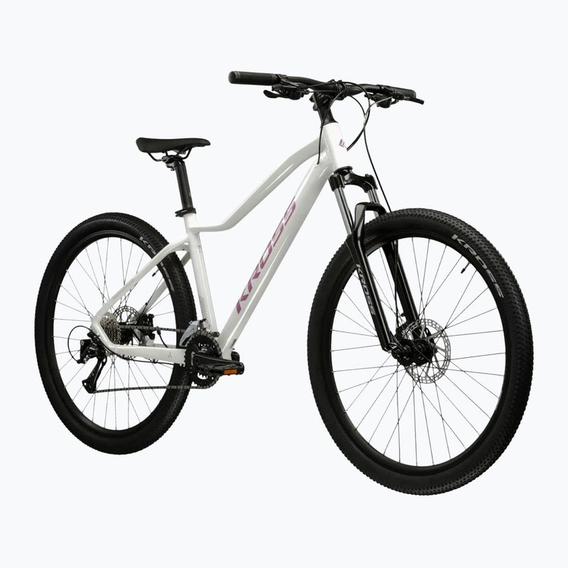 Велосипед гірський жіночий KROSS Lea 3.0 W 27.5 білий/рожевий/глянець 2