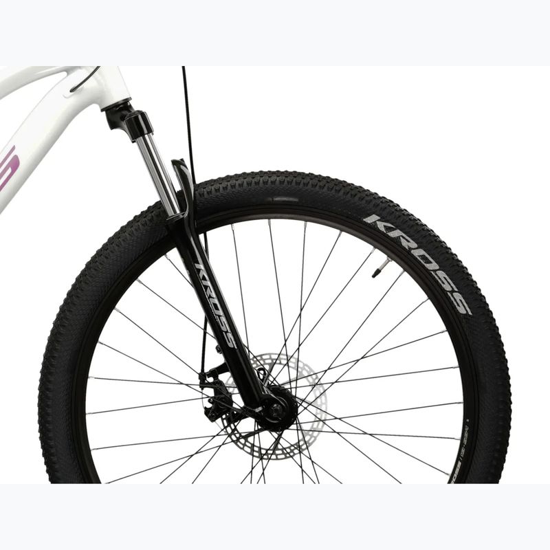 Велосипед гірський жіночий KROSS Lea 3.0 W 27.5 білий/рожевий/глянець 6