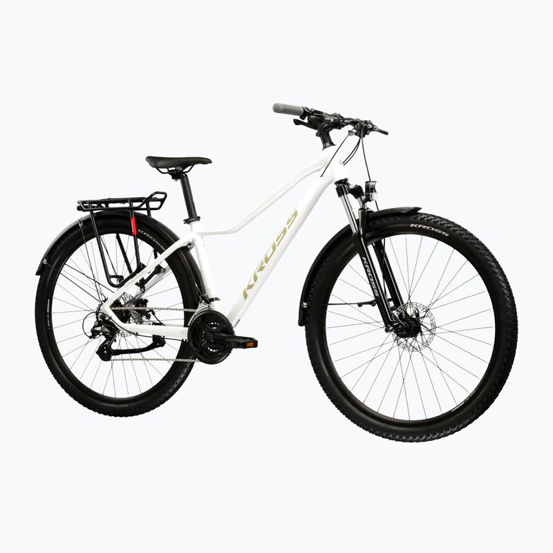 Велосипед гірський жіночий KROSS Lea 2.0 Eq W 27.5 білий/золотий/глянцевий 2
