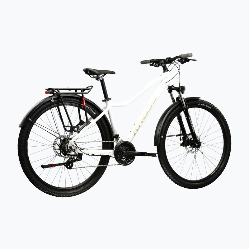Велосипед гірський жіночий KROSS Lea 2.0 Eq W 27.5 білий/золотий/глянцевий 3