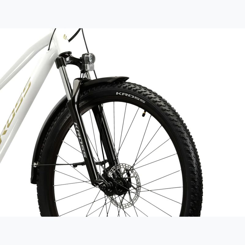 Велосипед гірський жіночий KROSS Lea 2.0 Eq W 27.5 білий/золотий/глянцевий 5