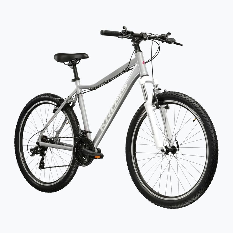 Велосипед гірський жіночий KROSS Lea 1.0 срібний/білий/глянцевий 2