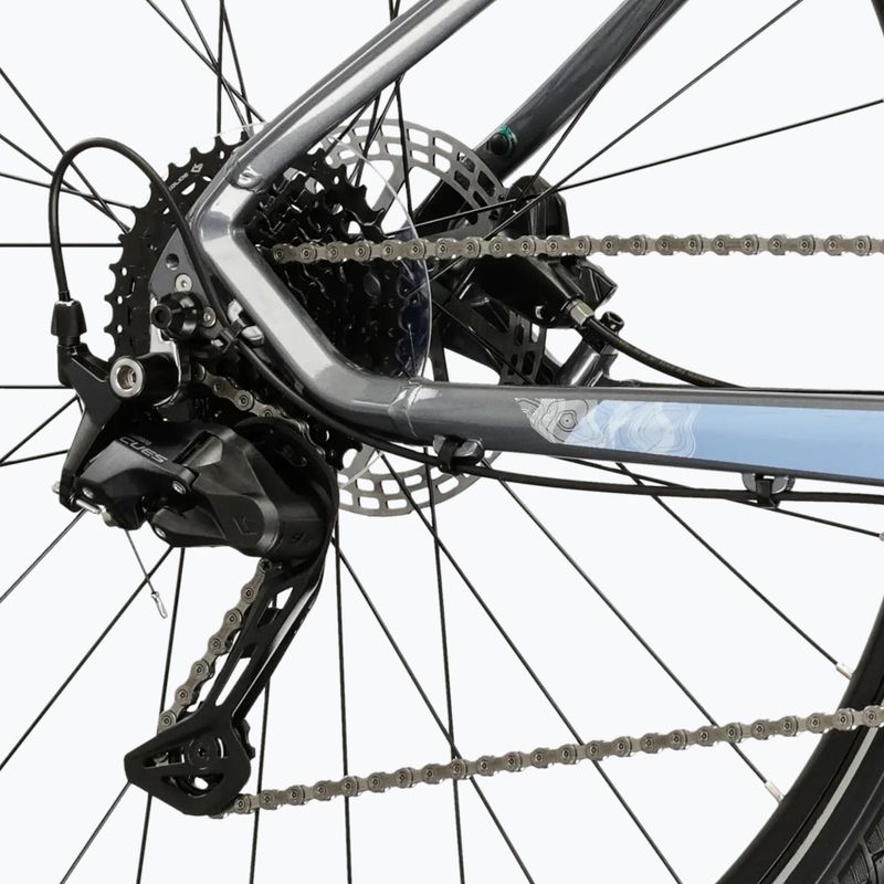 Велосипед кросовий жіночий KROSS Evado 5.0 W сірий/блакитний/глянцевий 8