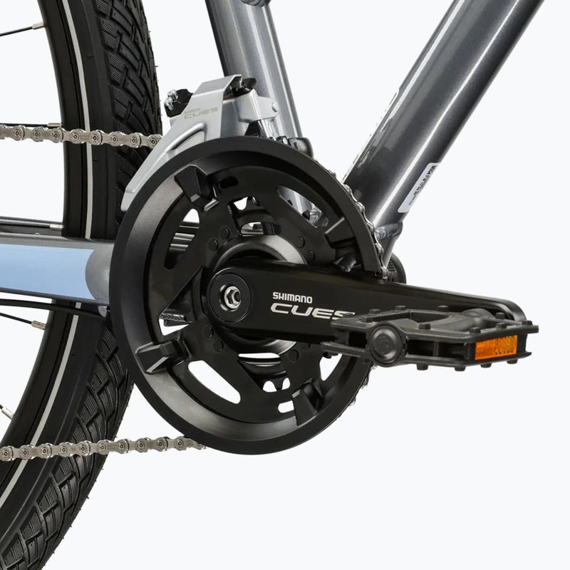 Велосипед кросовий жіночий KROSS Evado 5.0 W сірий/блакитний/глянцевий 9