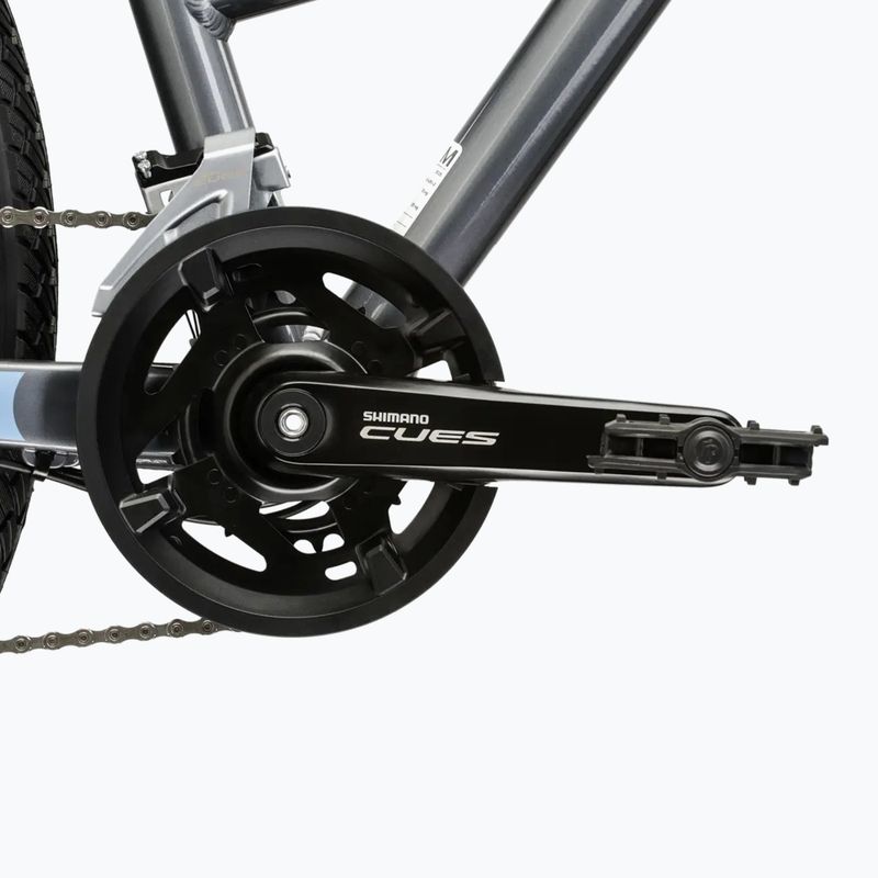 Велосипед кросовий жіночий KROSS Evado 5.0 W сірий/блакитний/глянцевий 10