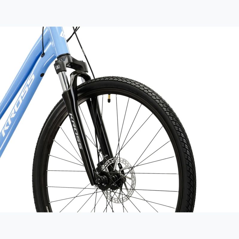 Велосипед кросовий жіночий KROSS Evado 3.0 W блакитний/білий/глянцевий 5
