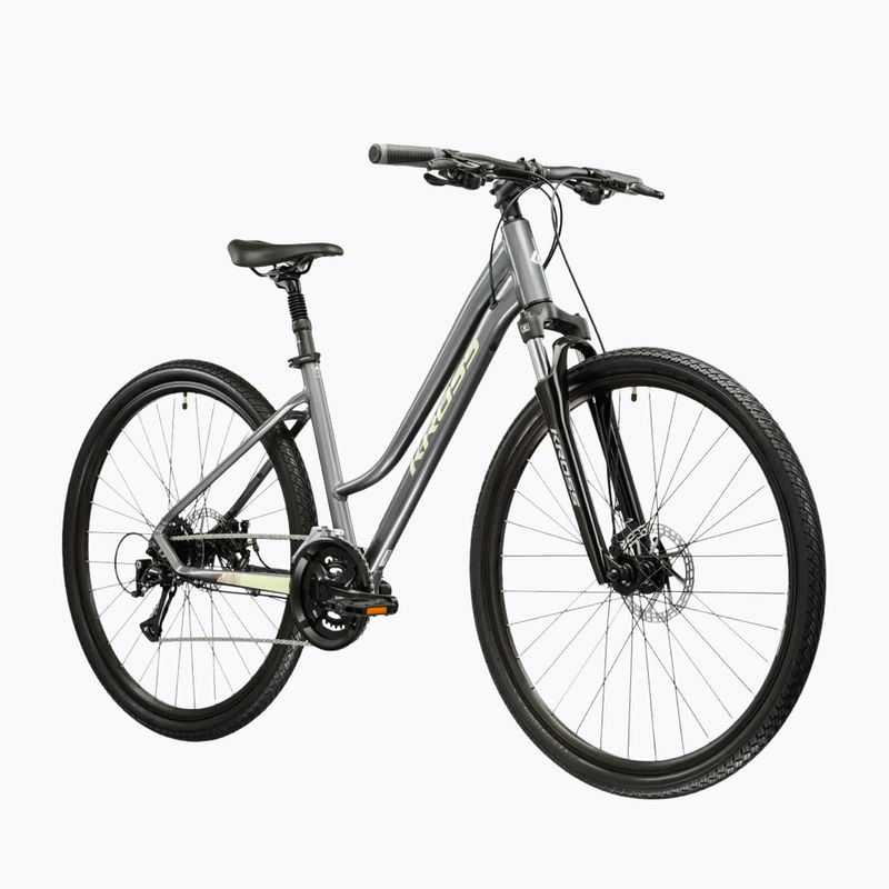 Велосипед кросовий жіночий KROSS Evado 3.0 W сірий/зелений/глянцевий 2