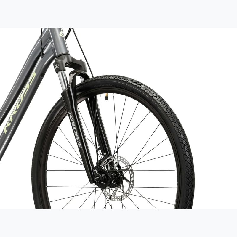 Велосипед кросовий жіночий KROSS Evado 3.0 W сірий/зелений/глянцевий 5