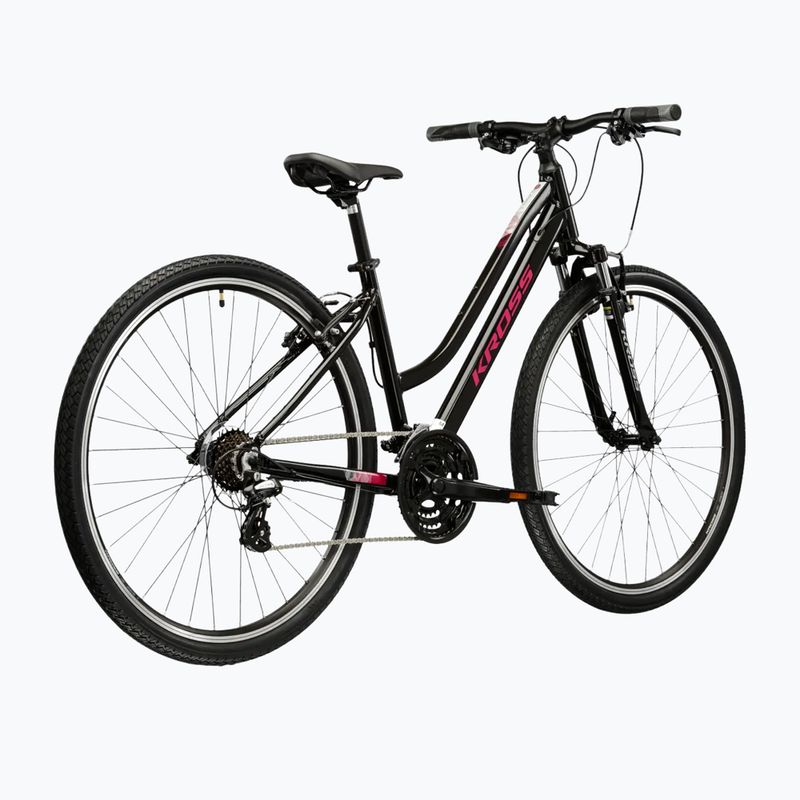 Велосипед кросовий жіночий KROSS Evado 2.0 W чорний/рожевий 3