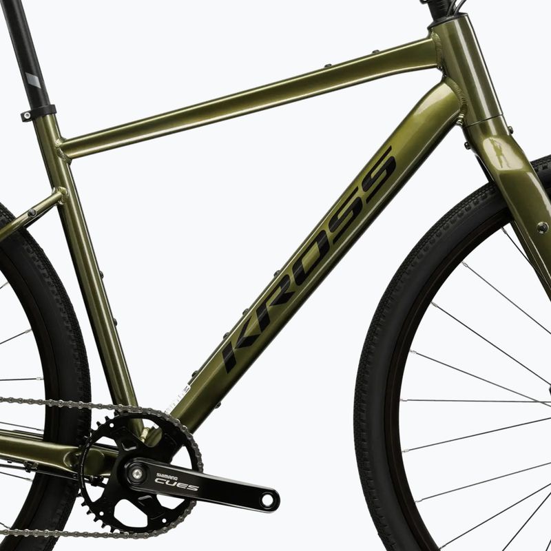 Велосипед гравійний KROSS Esker 1.0 FL зелений/графіт/глянцевий 11
