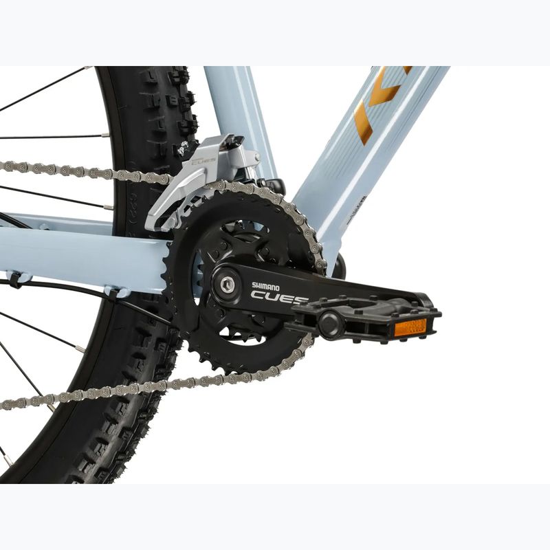 Велосипед гірський жіночий KROSS Lea 5.0 27,5" блакитний/мідний/ глянцевий 8