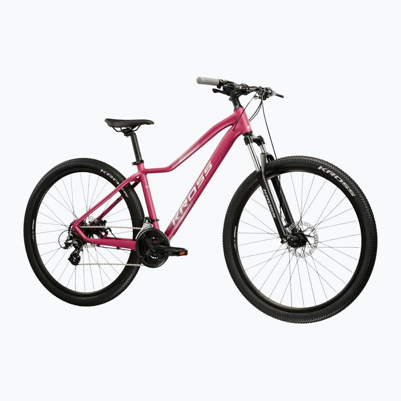 Велосипед гірський жіночий KROSS Lea 2.0 W 27.5 рожевий/срібний/матовий 2