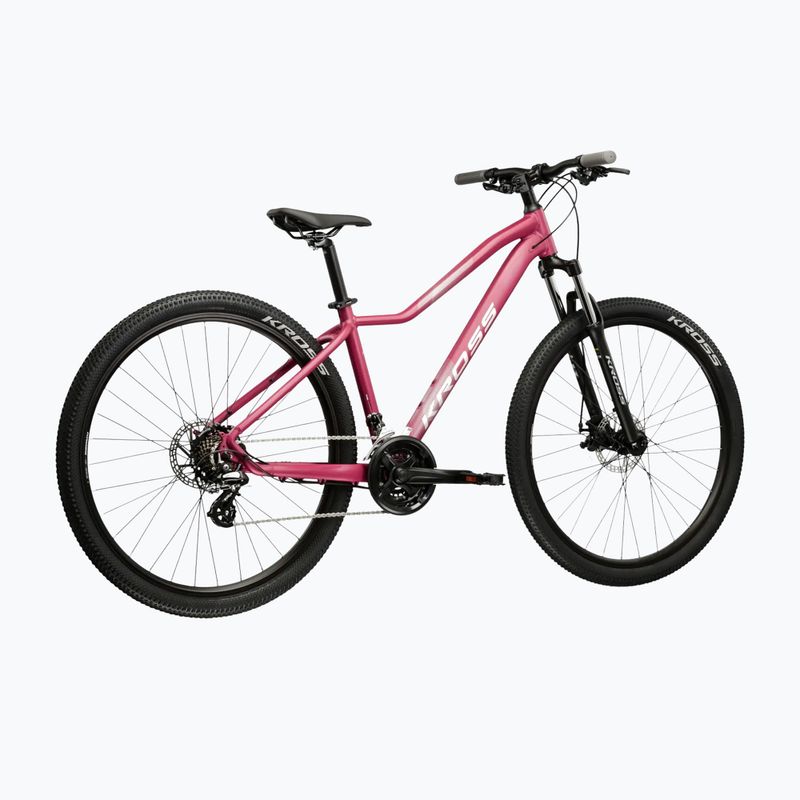Велосипед гірський жіночий KROSS Lea 2.0 W 27.5 рожевий/срібний/матовий 3