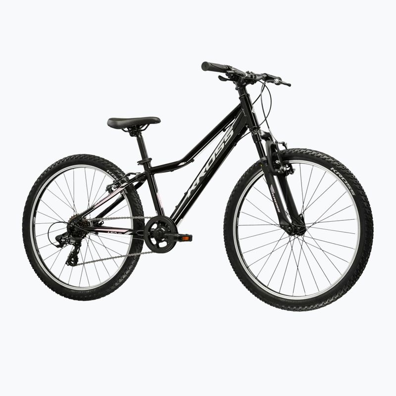 Велосипед дитячий KROSS Lea Jr 1.0 W чорний/срібний/глянцевий 2