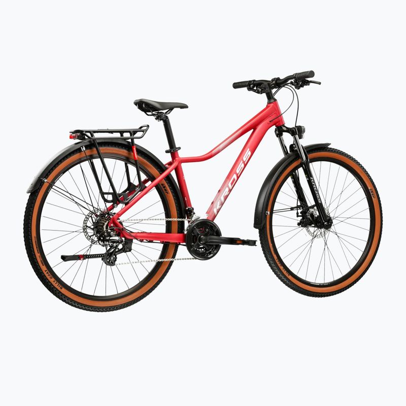Велосипед гірський жіночий KROSS Lea X200 Eq W 27.5 рожевий/срібний/матовий 3