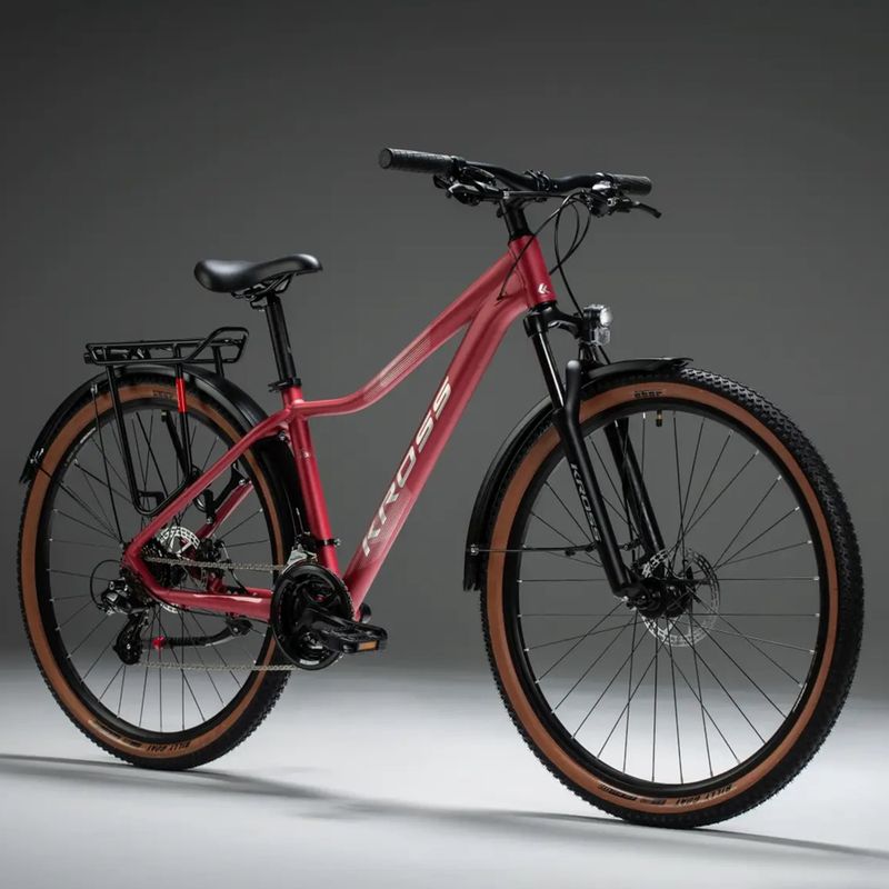 Велосипед гірський жіночий KROSS Lea X200 Eq W 27.5 рожевий/срібний/матовий 11