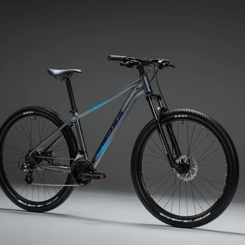 Велосипед гірський KROSS Hexagon X200 29" сірий/блакитний/матовий 10