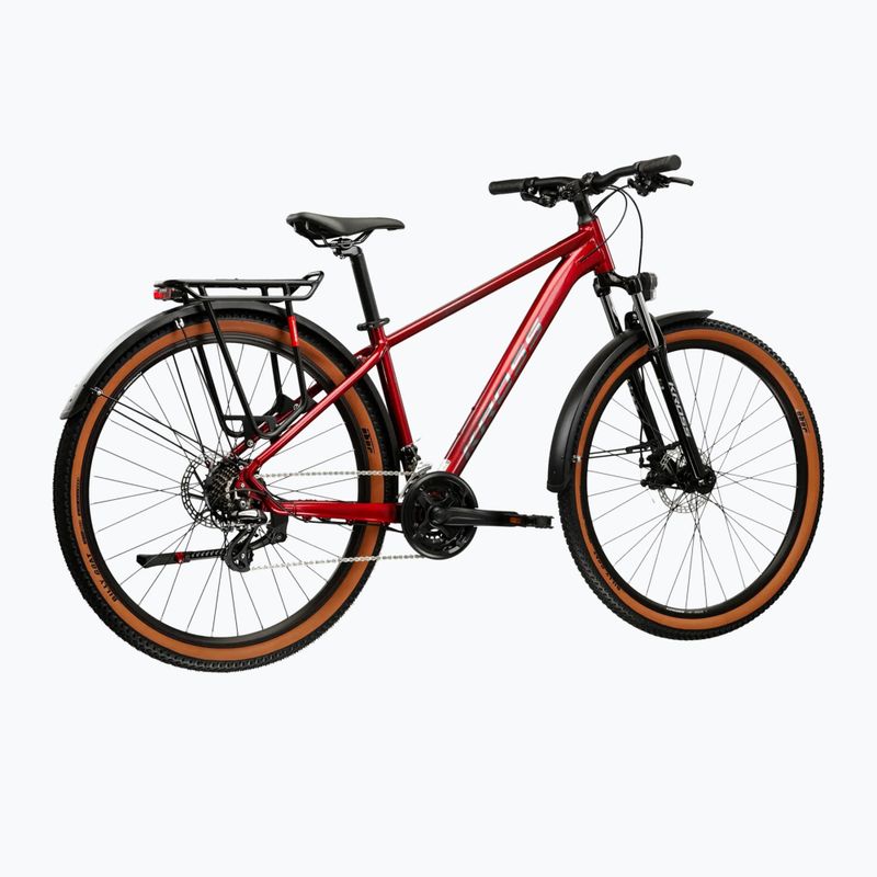 Велосипед гірський KROSS Hexagon X200 EQ 27,5" бордовий/графіт/глянець 4