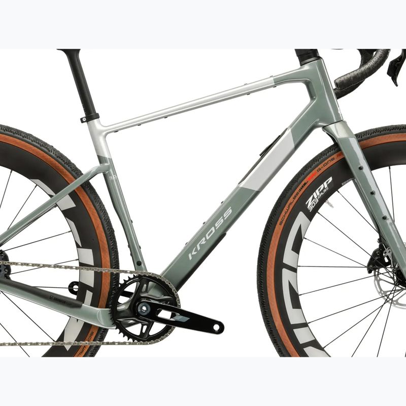 Велосипед гравійний KROSS Esker ADV 3.0 зелено-сірий/срібний/матовий 12