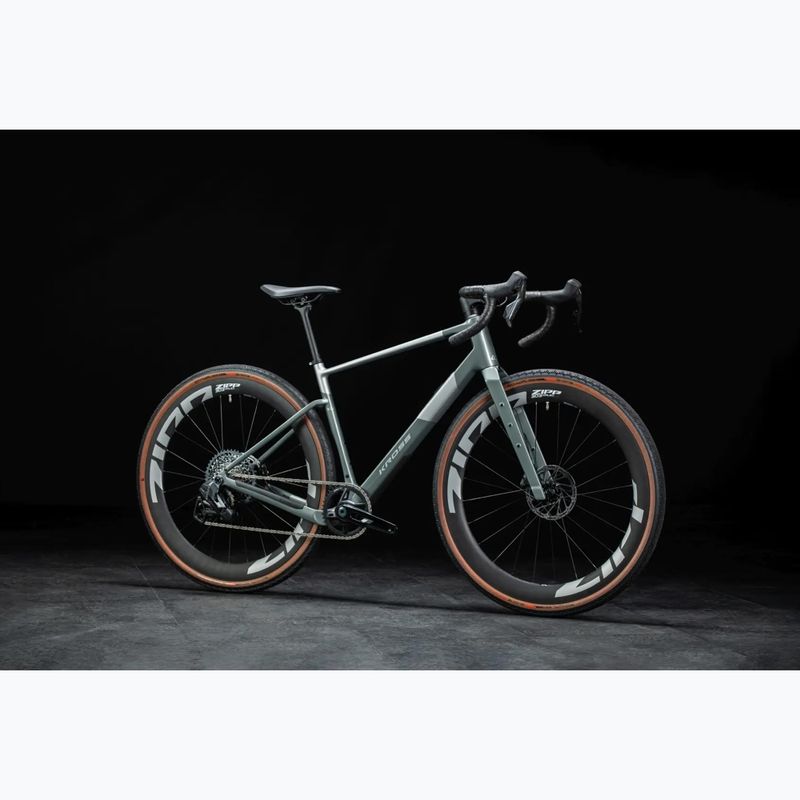 Велосипед гравійний KROSS Esker ADV 3.0 зелено-сірий/срібний/матовий 14