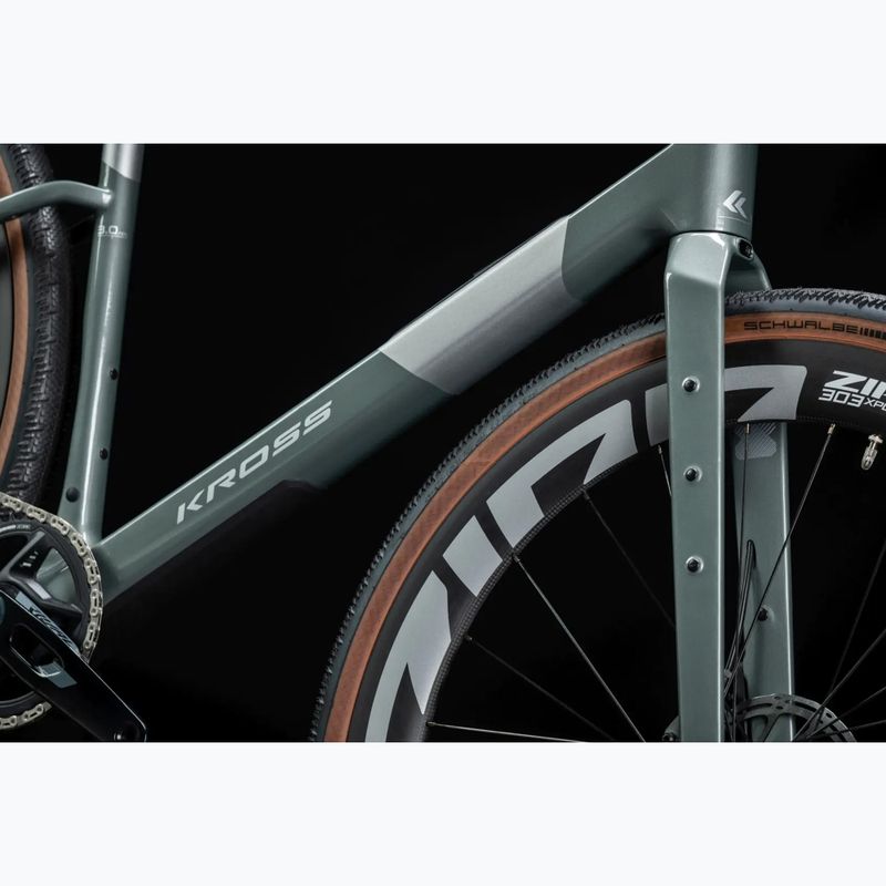 Велосипед гравійний KROSS Esker ADV 3.0 зелено-сірий/срібний/матовий 16