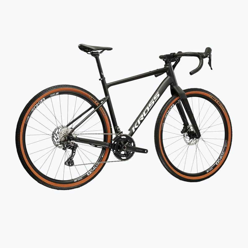 Велосипед гравійний KROSS Esker 6.0 чорний/білий/матовий/глянцевий 3