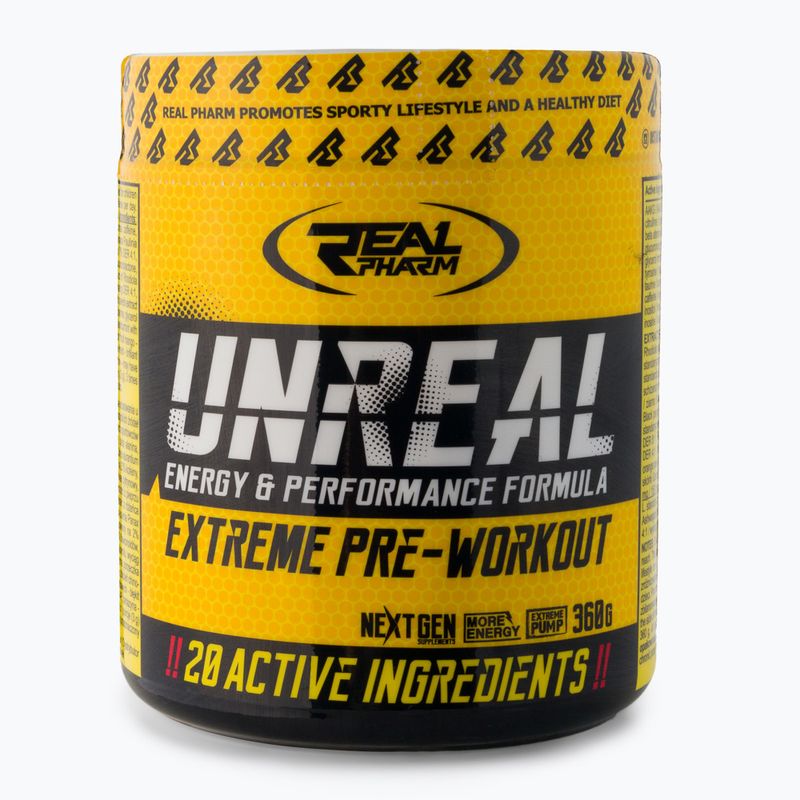 Передтренувальний комплекс Real Pharm Unreal 360g чорна смородина-лимон 700957